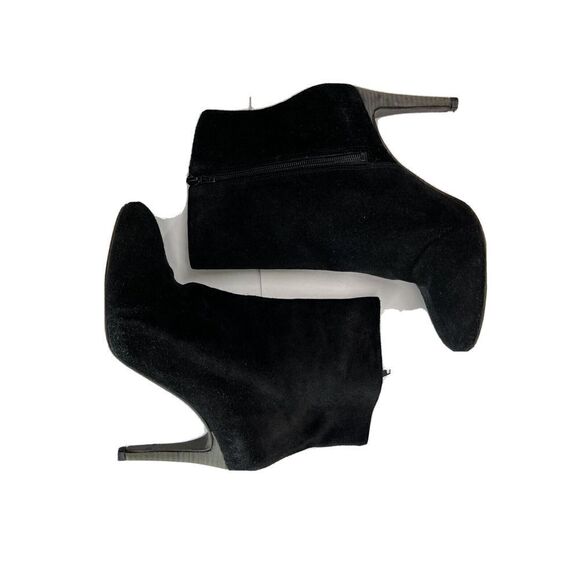 Free People Size 40 EU 10 US Black Suede Slouch Ankle Pointed Toe Skinny Heel - Picture 7 of 13